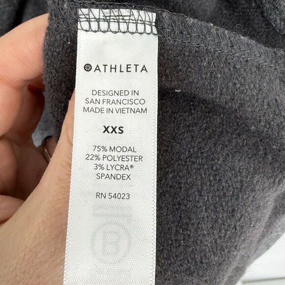 Athleta Dark Gray Purana Wrap Sweater Slouchy Sz 2XS Hoodie - Picture 5 of 6